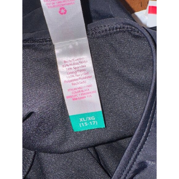 No Boundaries Womens Black Scoop Neck One-Piece Swimsuit Size XL - Picture 4 of 5